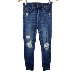 Abercrombie & Fitch 0 Short 25 Womens Skinny Jeans Simone High Waist Ankle Dark